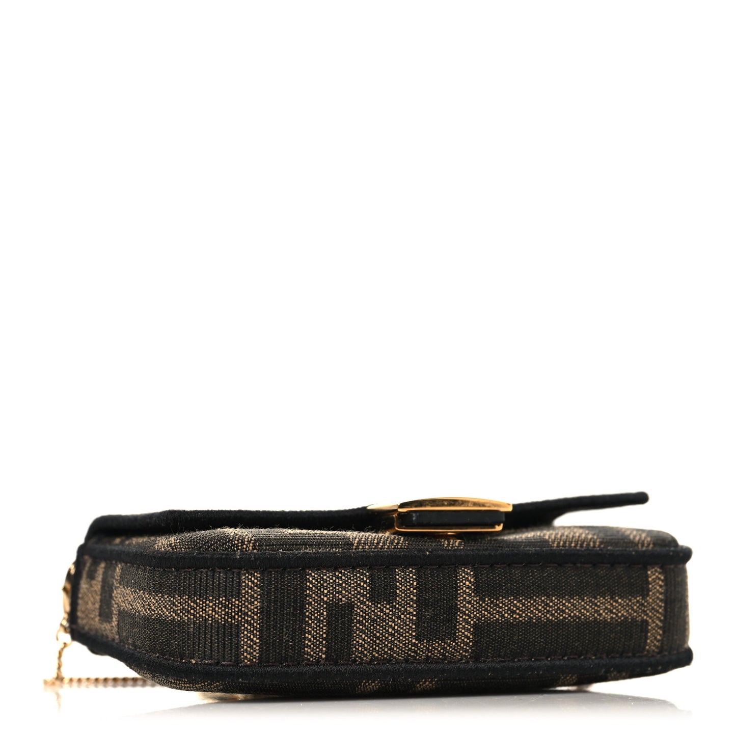 Fabric Jacquard FF 1974 Nano Baguette Charm Tobacco Moro Black