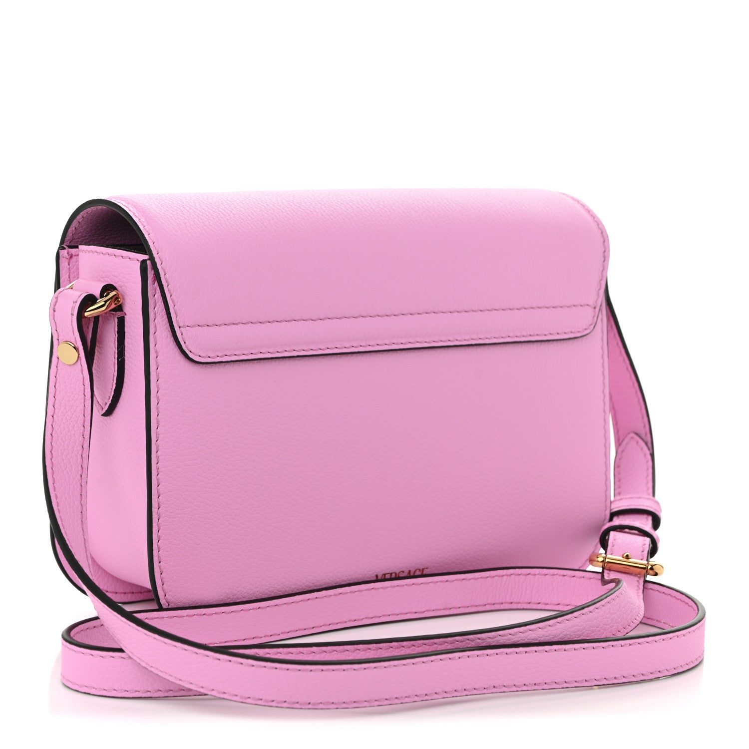 Versace Grained Calfskin La Medusa Shoulder Bag Pink 3 of 9