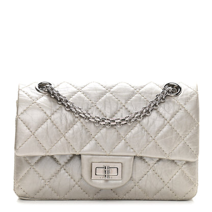 Chanel Metallic Calfskin Quilted 2.55 Reissue 224 Flap Silver 1 of 9