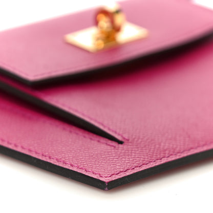 Hermes Madame Calfskin Kelly Pocket Compact Wallet Rose Pourpre 9 of 11