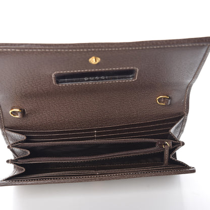 Gucci GG Supreme Monogram Web Ophidia Wallet On Chain Brown 7 of 10
