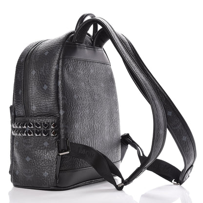 MCM Visetos Small Side Stud Stark Backpack Black 3 of 10