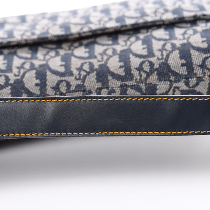 Christian Dior Monogram Double Saddle Bag Navy Blue 10 of 13