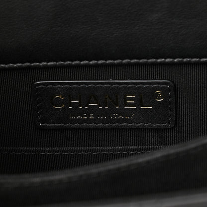 Chanel Calfskin Quilted North South Boy Flap Black 6 of 10