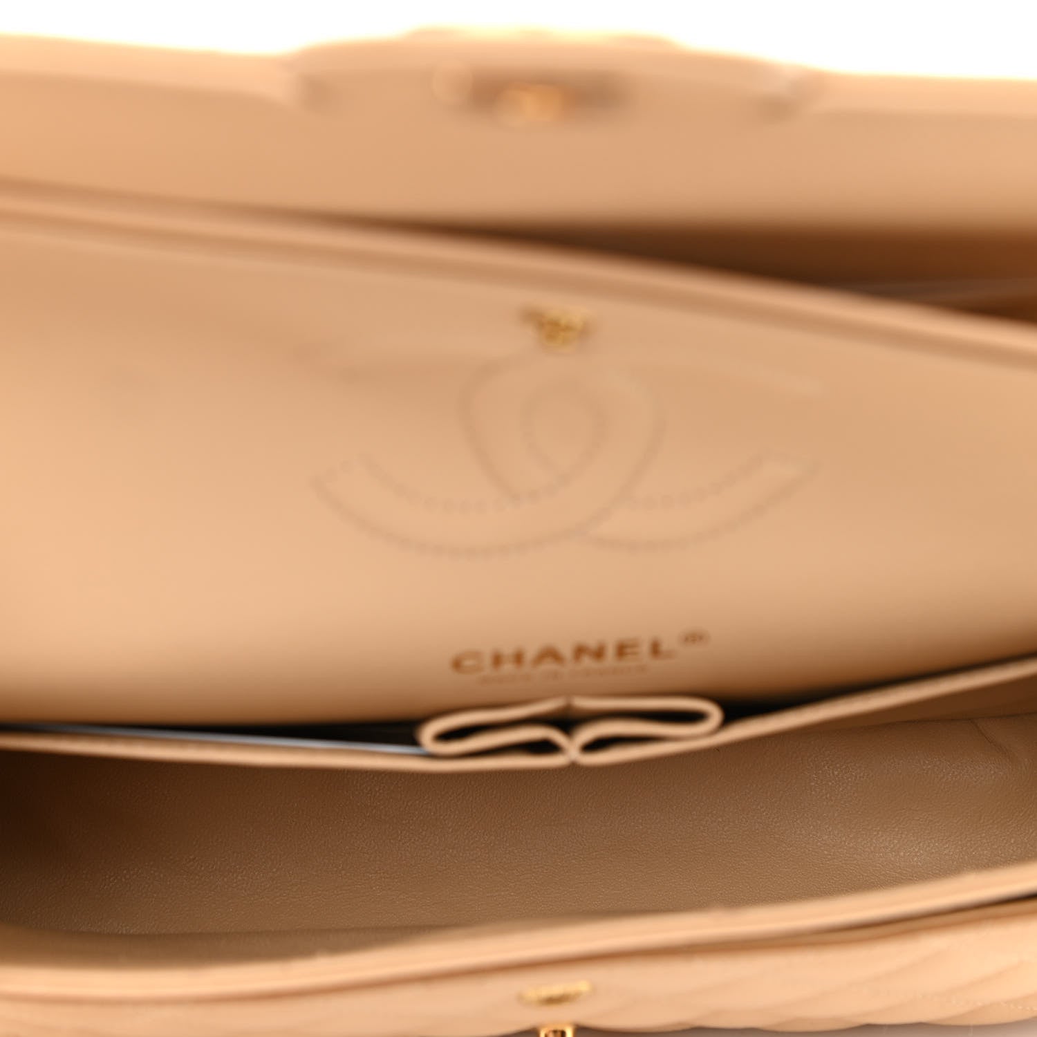 Chanel Caviar Quilted Medium Double Flap Beige Clair 5 of 11