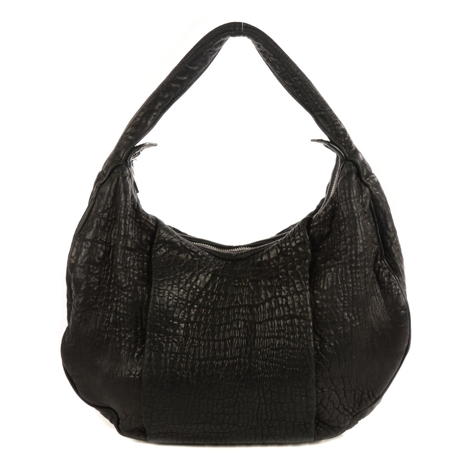 Alexander Wang Pebbled Lambskin Morgan Hobo Black Silver Hardware 1 of 8