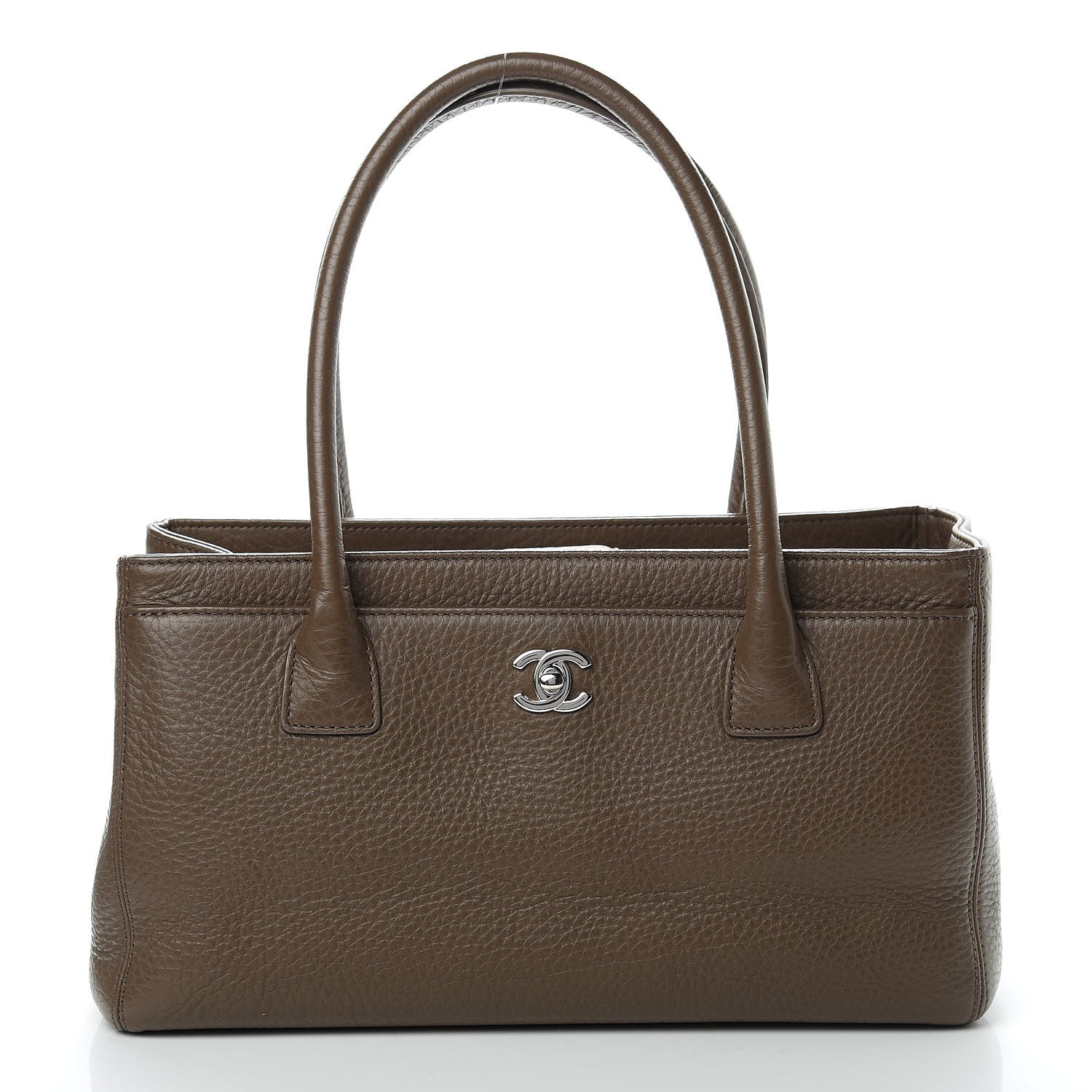 Chanel Calfskin Small Cerf Executive Shopper Tote Brown 3 of 13