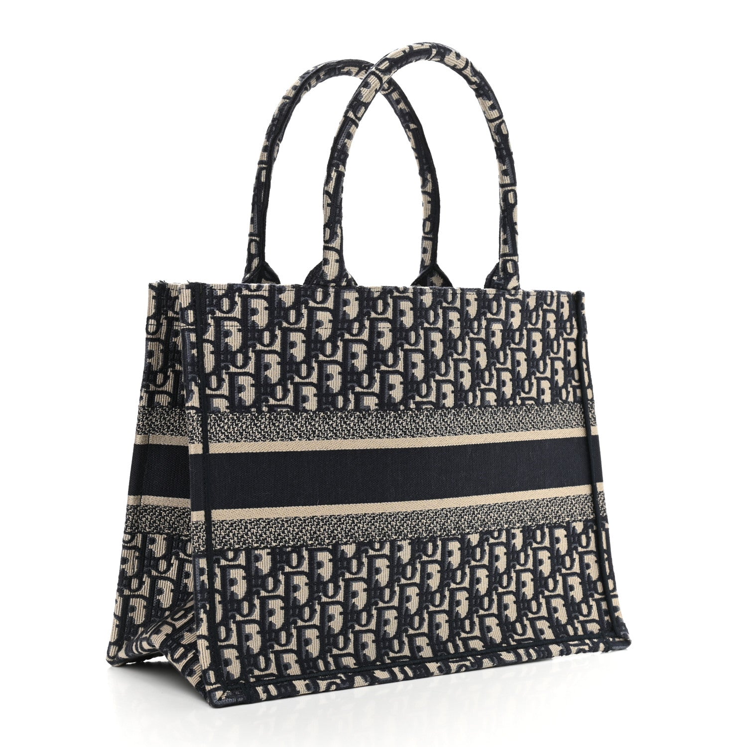 Christian Dior Oblique Medium Book Tote Blue Multicolor 3 of 9