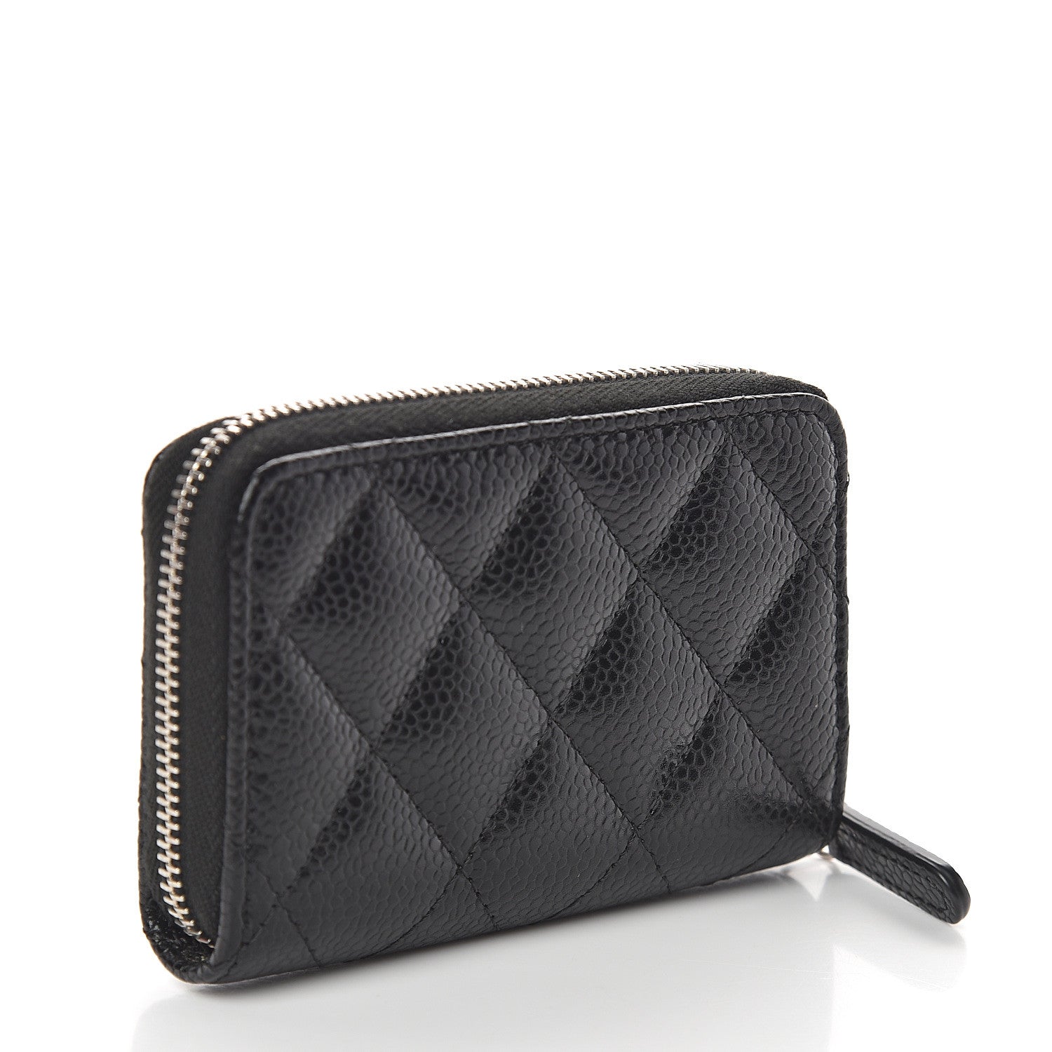Chanel Caviar Quilted Zip Coin Purse Black 2 of 7
