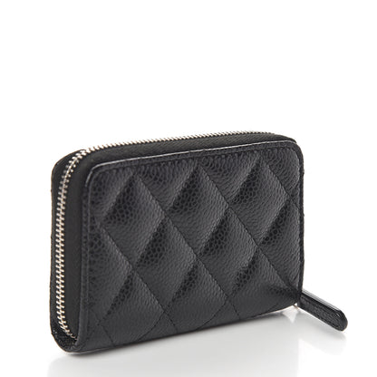 Chanel Caviar Quilted Zip Coin Purse Black 2 of 7