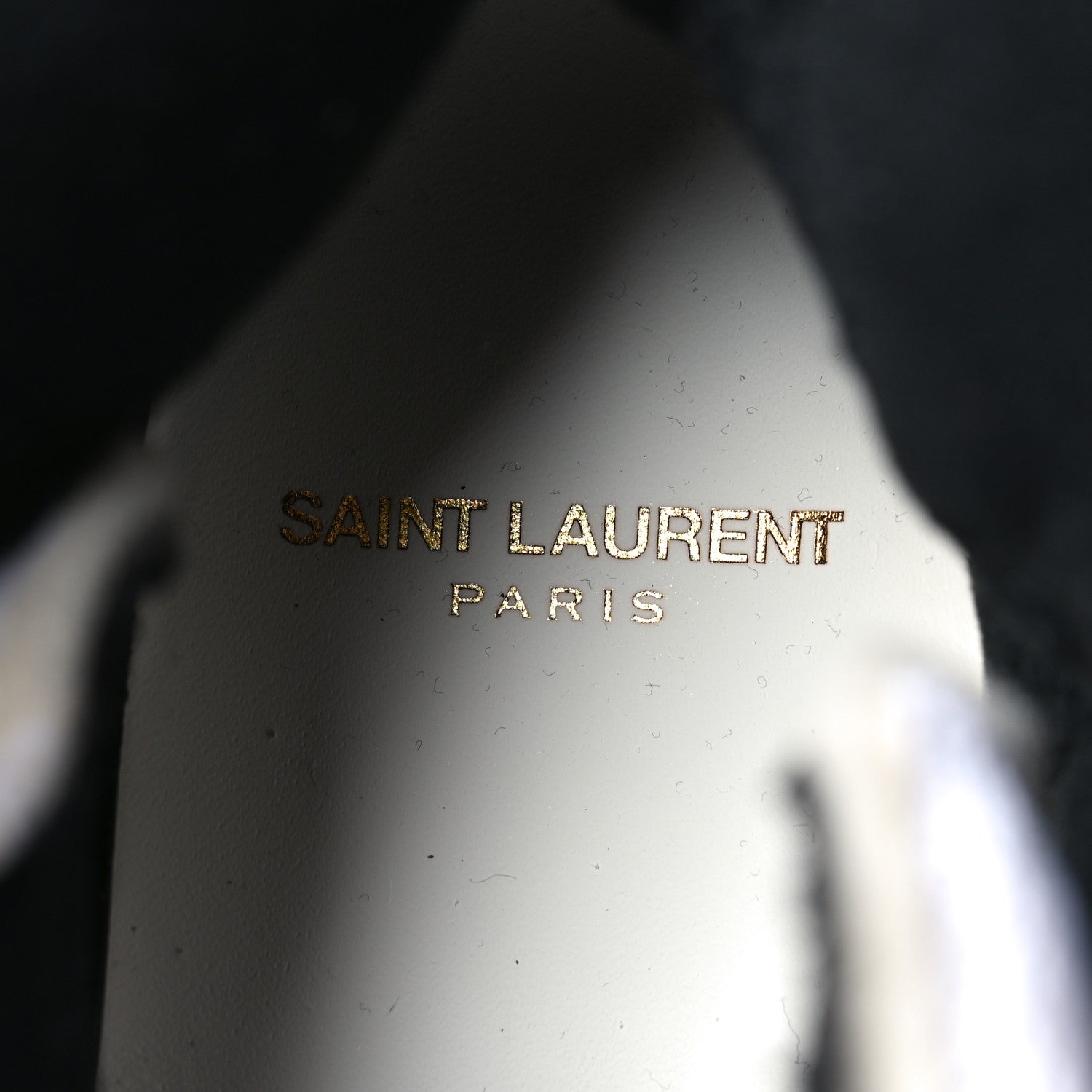 Saint Laurent Calfskin Smith High Top Sneakers 36.5 White Black 7 of 9