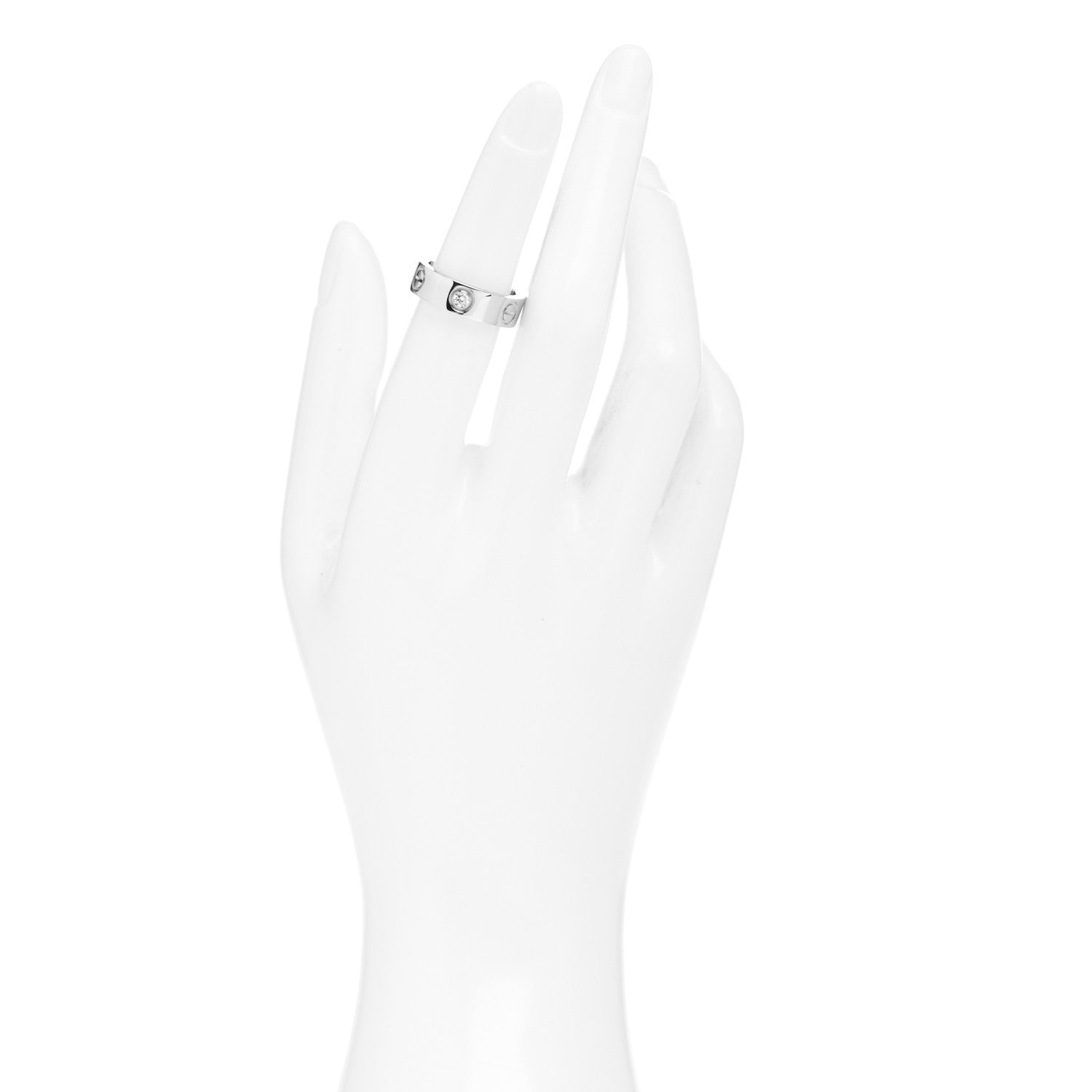 Cartier Platinum 1 Diamond 5.5mm LOVE Ring 50 5.25 2 of 4