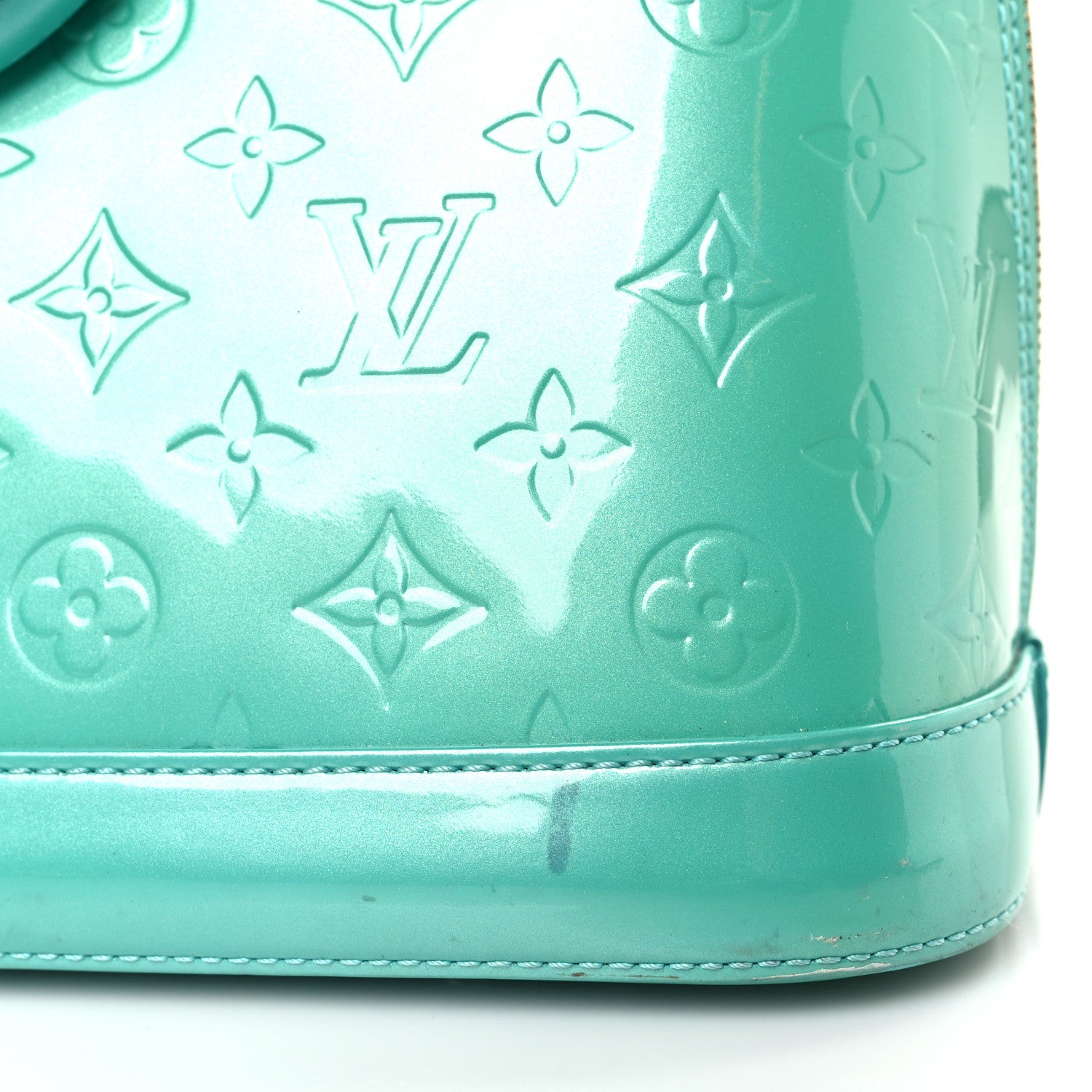 Louis Vuitton Vernis Alma PM Blue Lagon 9 of 10