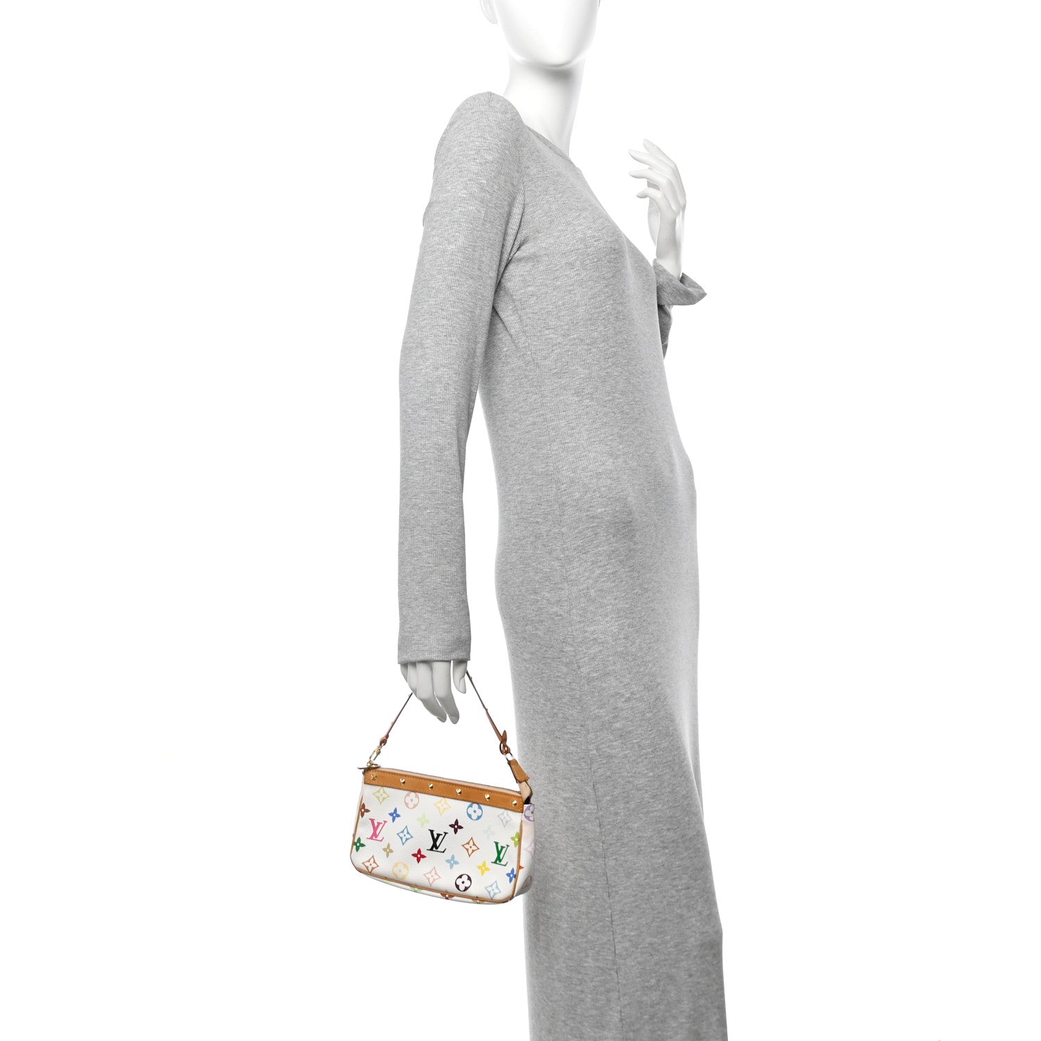 Louis Vuitton Monogram Multicolor Pochette Accessories White 2 of 12