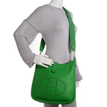 Hermes Taurillon Clemence Evelyne III GM Bambou 2 of 7