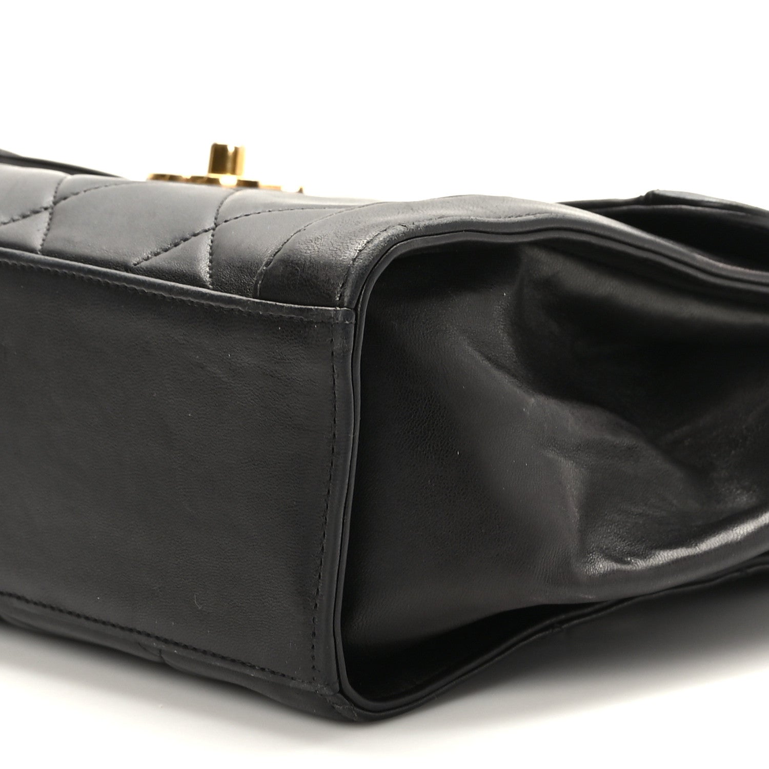 Chanel Lambskin Quilted Mini Square Shoulder Flap Bag Black 10 of 10
