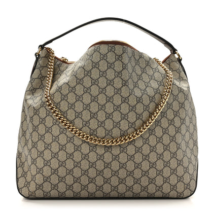 Gucci GG Supreme Monogram Large Linea A Hobo Light Brown 1 of 9