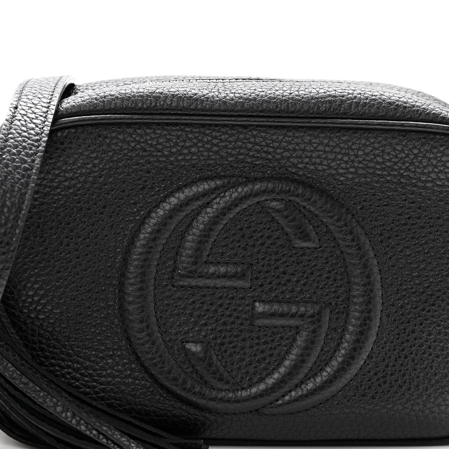 Pebbled Calfskin Mini Soho Disco Bag Black