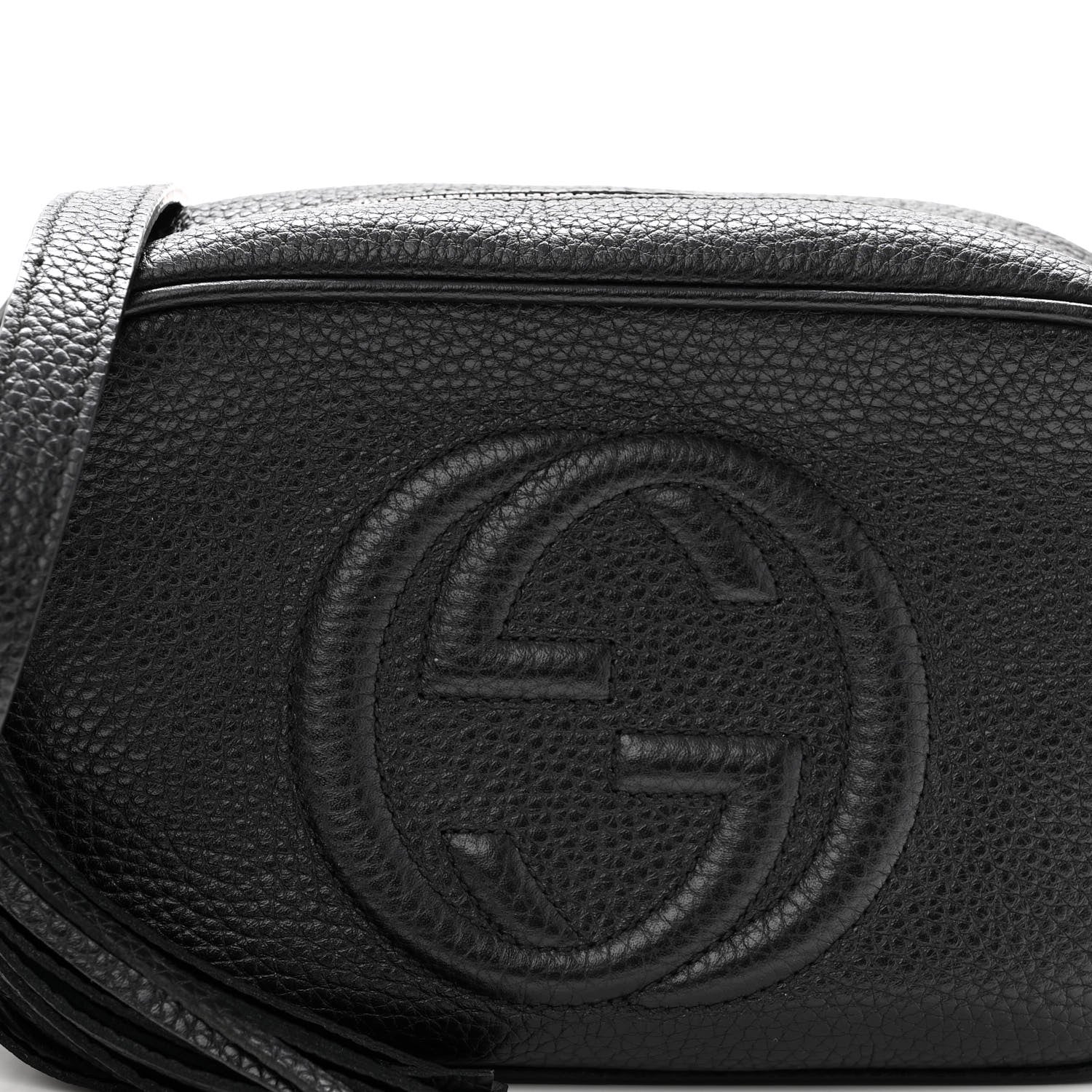 Gucci Pebbled Calfskin Mini Soho Disco Bag Black 8 of 10