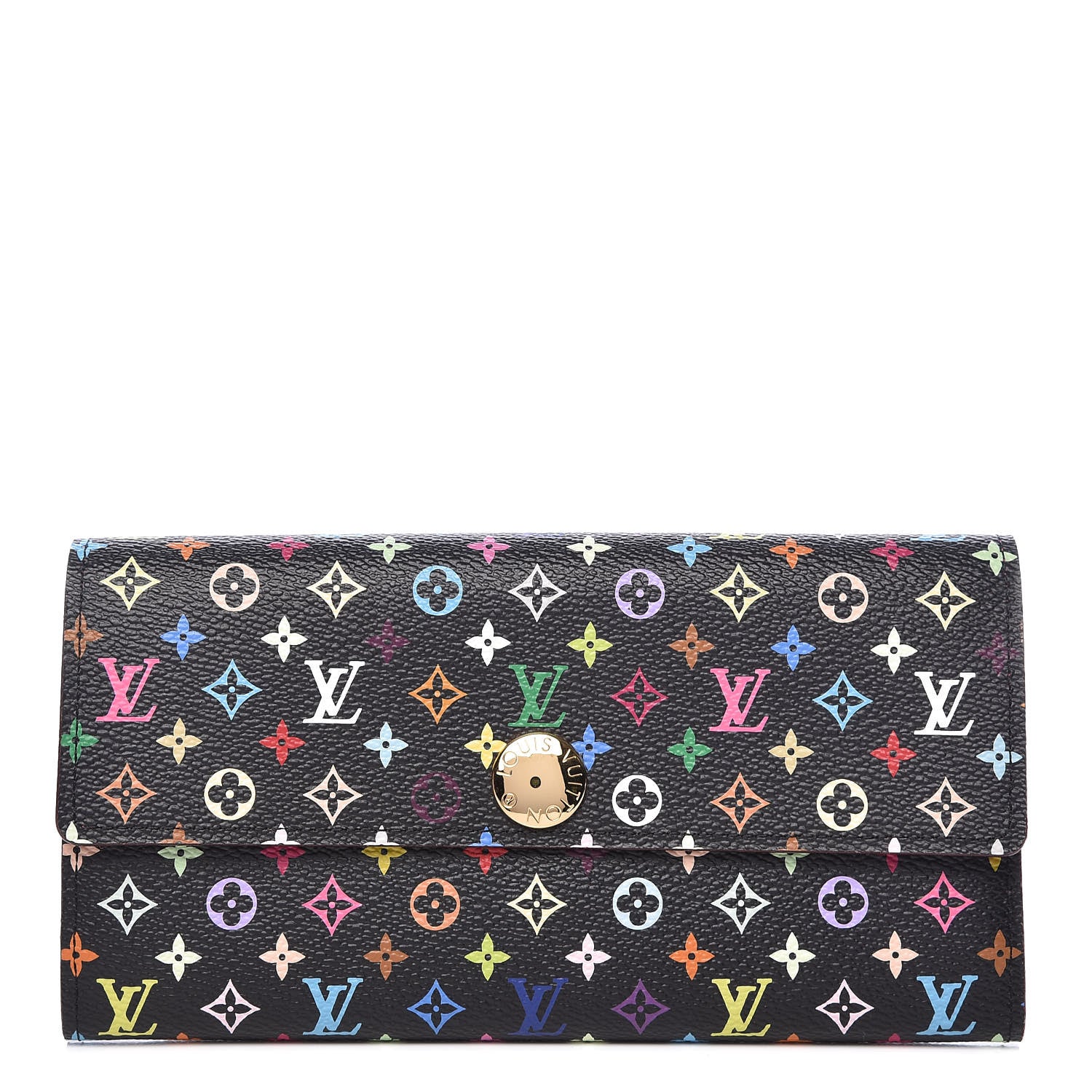 Louis Vuitton Monogram Multicolor Sarah Wallet Black Grenade 1 of 7