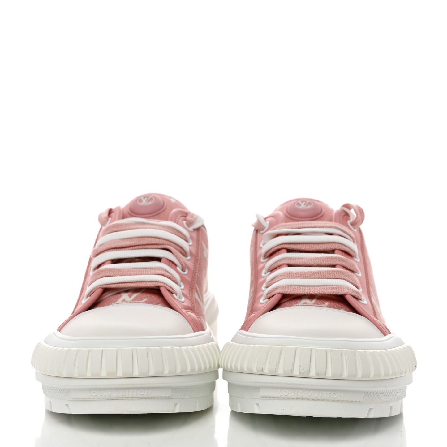 Denim Monogram Squad Sneakers 41 Pink