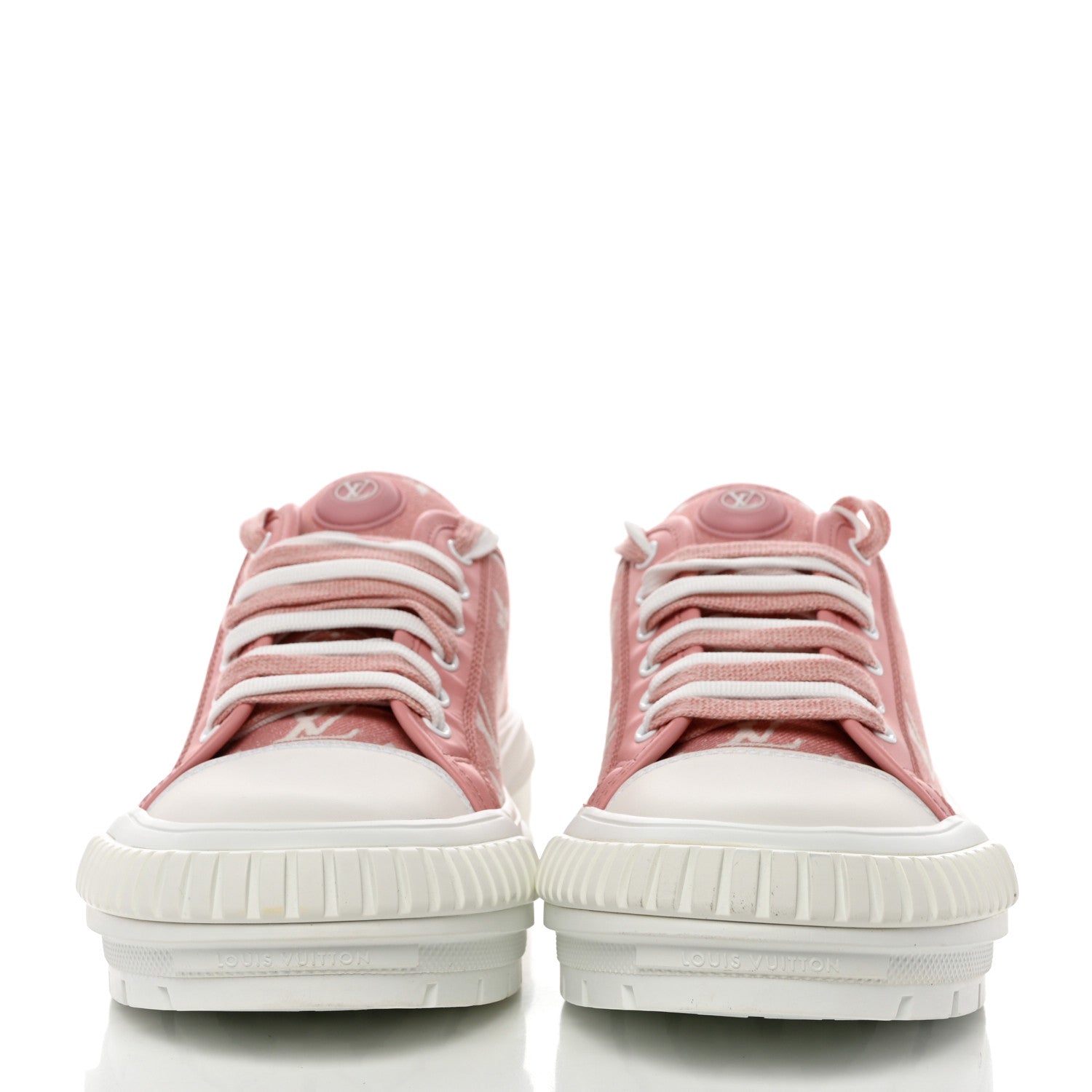Louis Vuitton Denim Monogram Squad Sneakers 41 Pink 2 of 9