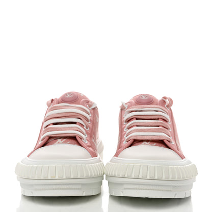 Louis Vuitton Denim Monogram Squad Sneakers 41 Pink 2 of 9