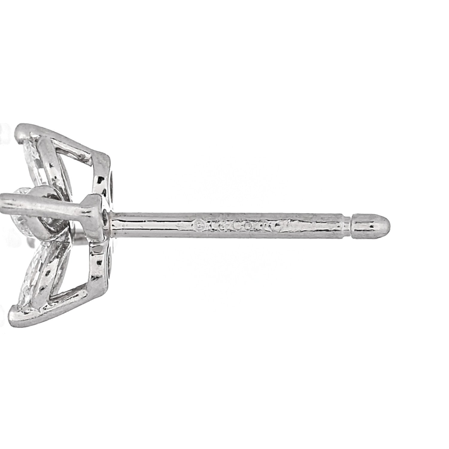 Tiffany Platinum Diamond .19ct Mini Victoria Earrings 4 of 4