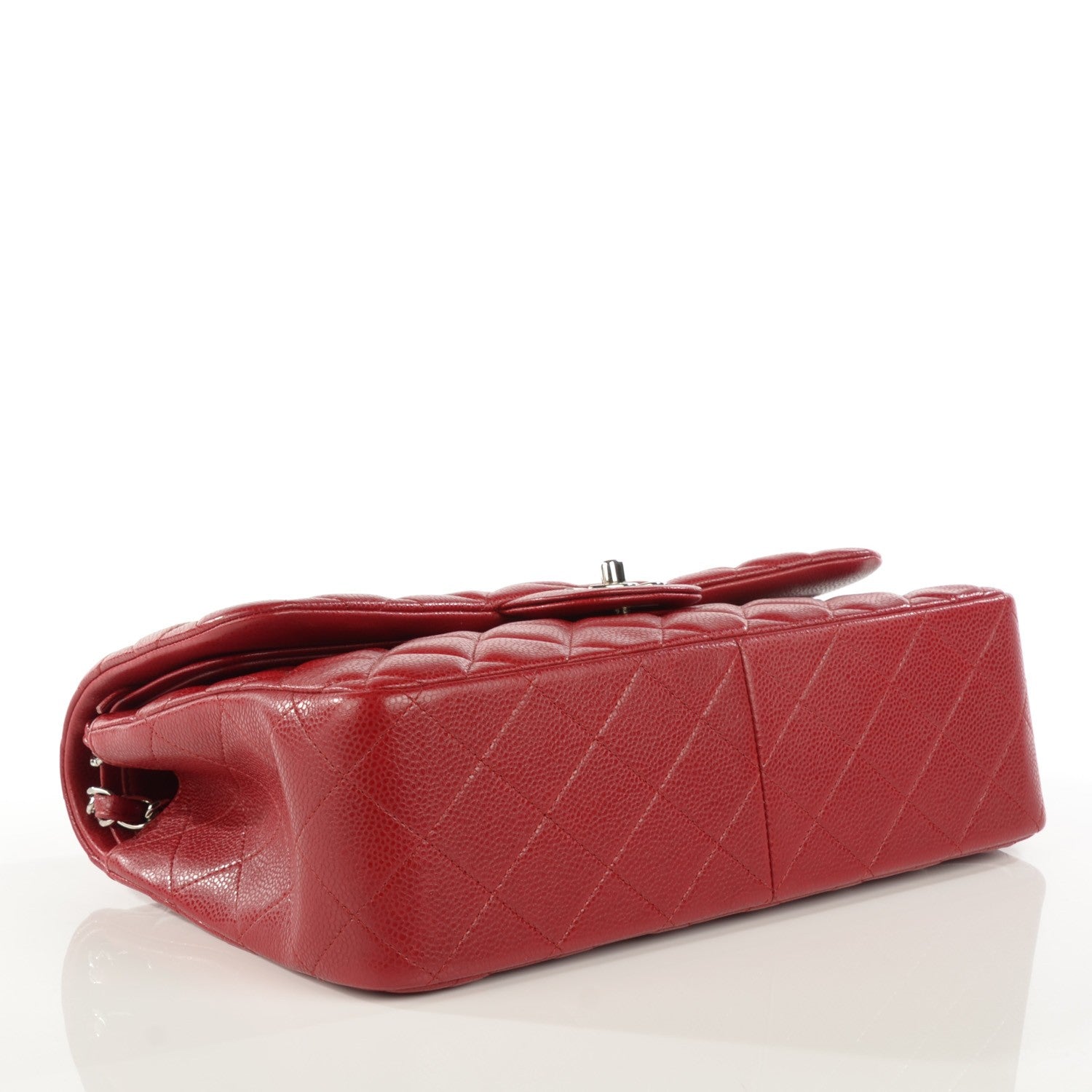 Chanel Caviar Quilted Jumbo Double Flap Red 4 of 9