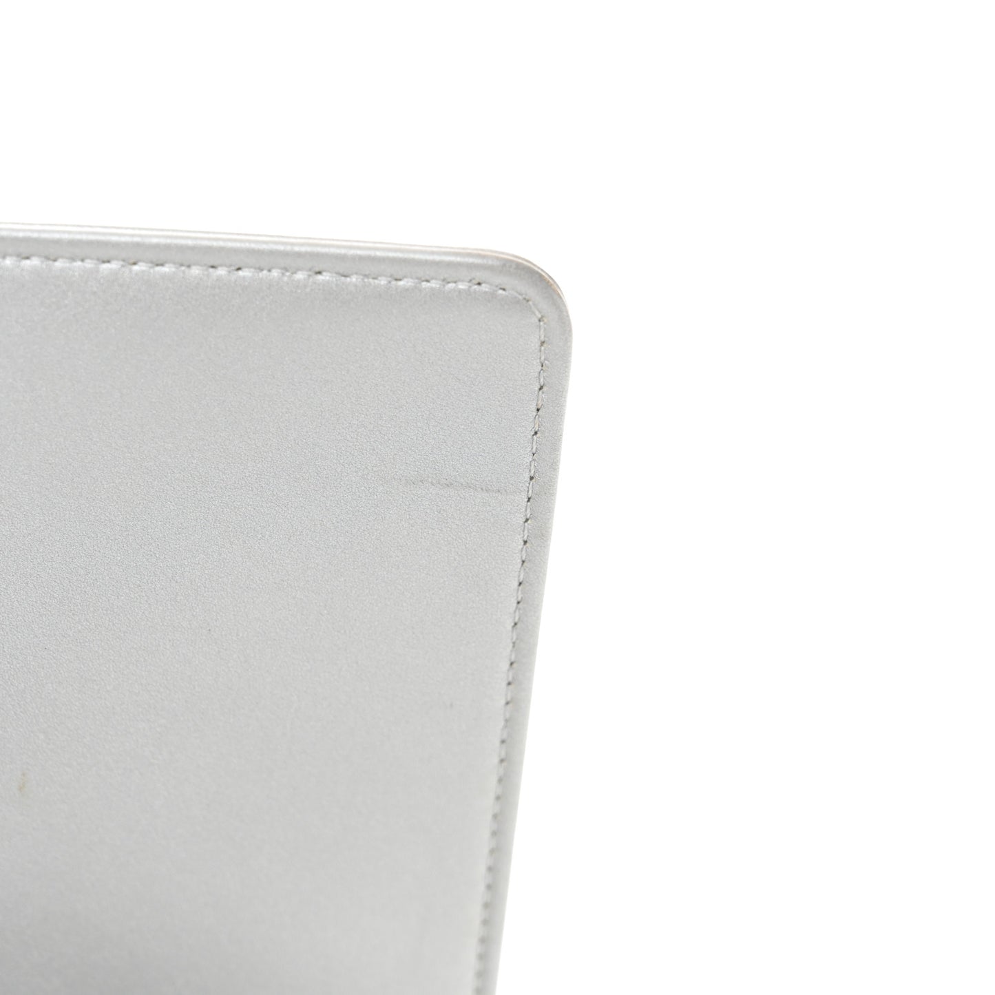 Metallic Calfskin Quilted New Medium Boy Flap Silver