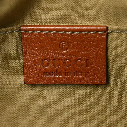 Gucci Vintage Canvas Web Shoulder Bag Sand Cuir 6 of 10