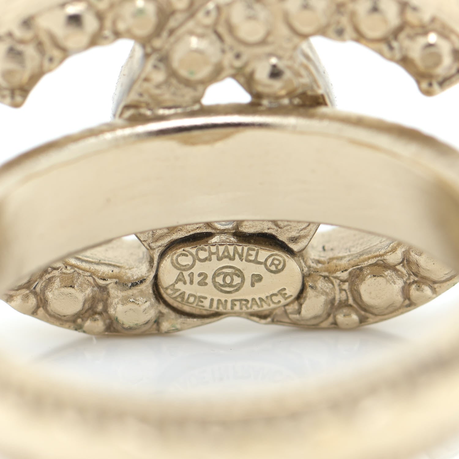 Chanel Pearl CC Ring 5.5 Gold Rose Dore 4 of 5