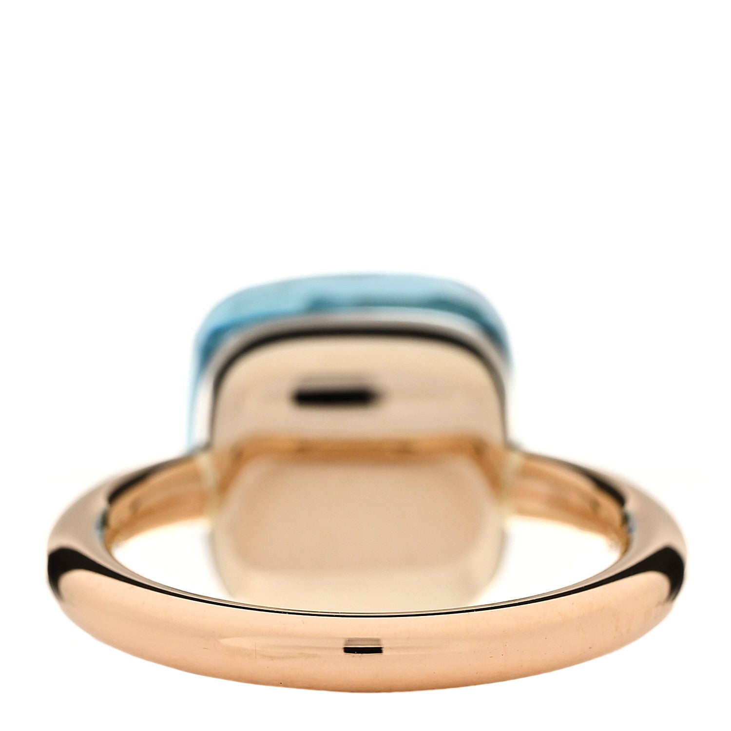 Pomellato 18K Rose Gold Blue Topaz Nudo Maxi Ring 52 6 4 of 8