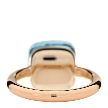 Pomellato 18K Rose Gold Blue Topaz Nudo Maxi Ring 52 6 4 of 8
