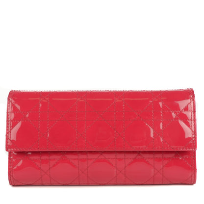 Christian Dior Patent Cannage Rendez-vous Chain Wallet Pink 1 of 8