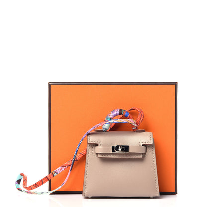 Hermes Tadelakt Mini Kelly Twilly Bag Charm Argile 9 of 9