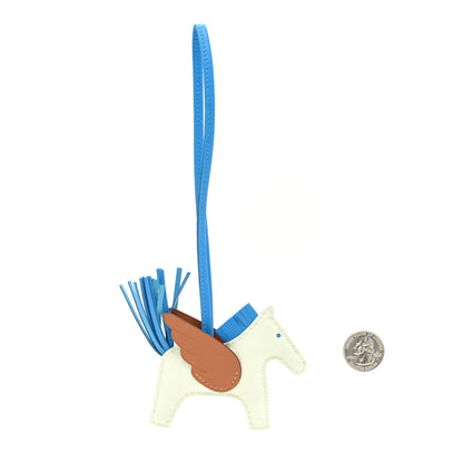 Hermes Milo Lambskin Grigri Rodeo Pegase Horse Bag Charm PM Vert Fizz Bleu Zanzibar Gold 2 of 5