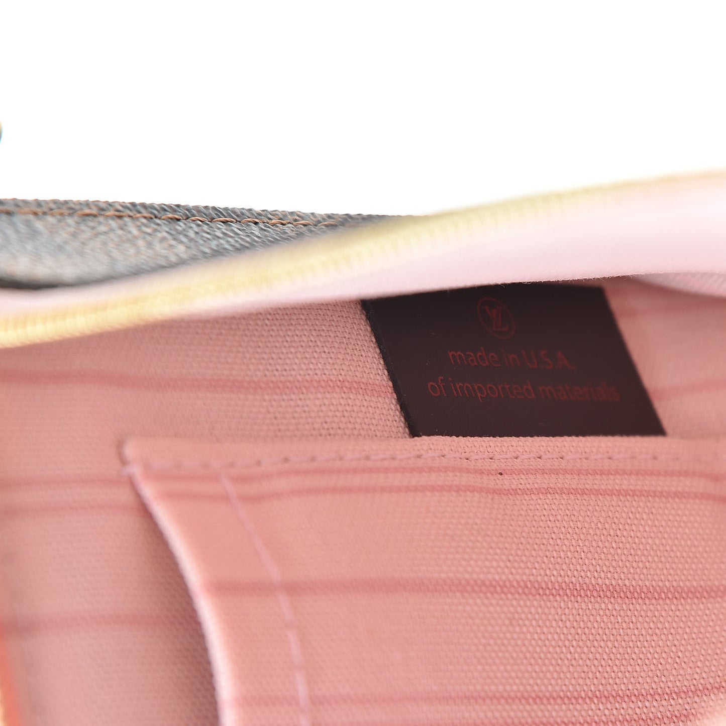 Damier Ebene Neverfull MM GM Pochette Rose Ballerine