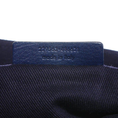 Saint Laurent Calfskin Canvas Medium Muse Two Navy 7 of 9