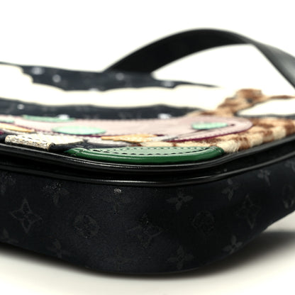 Louis Vuitton Satin Mini Monogram Conte De Fees Patchwork Musette Black 10 of 10