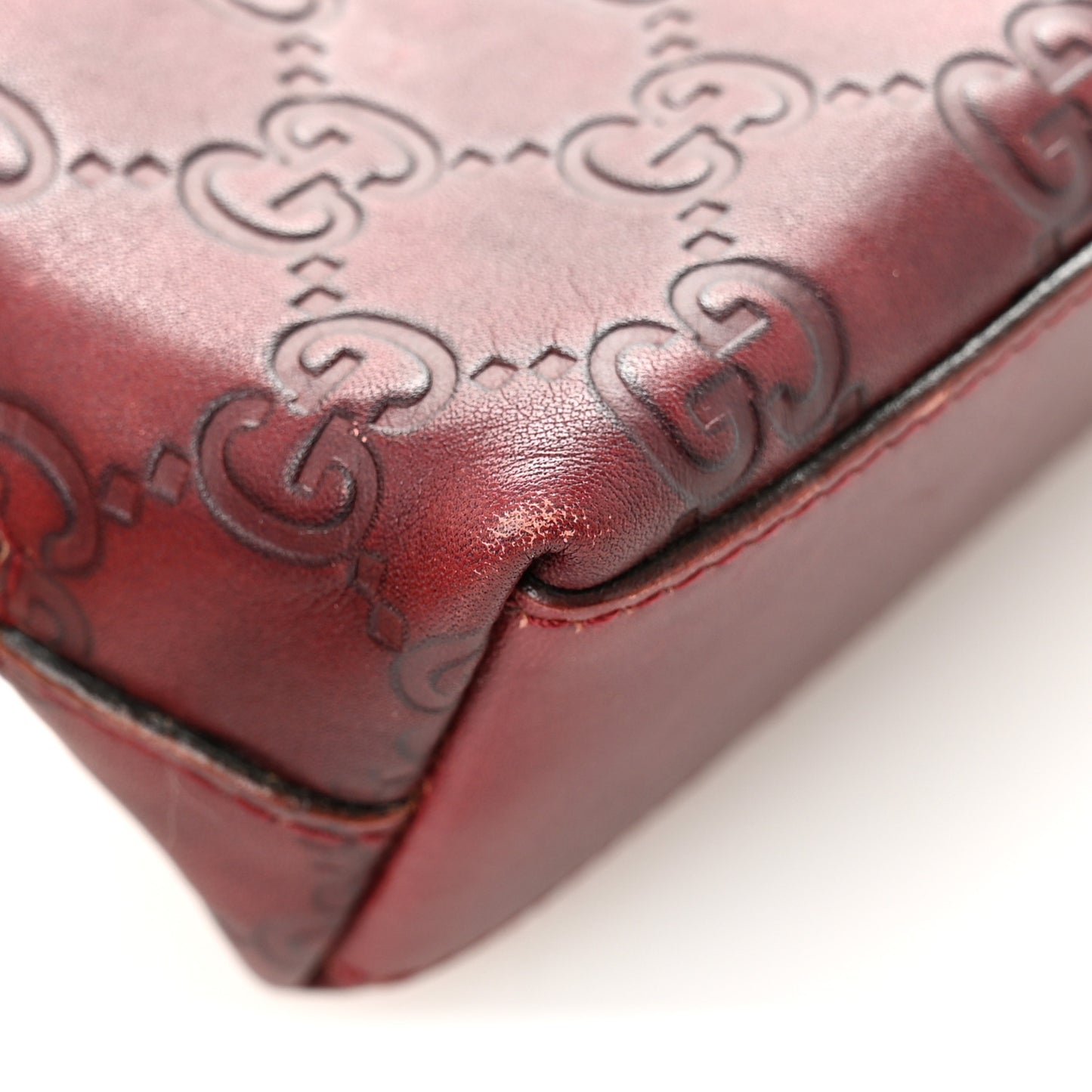 Guccissima Small Cosmetic Pouch Burgundy