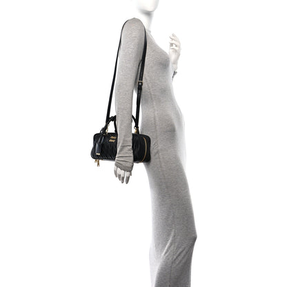 Miu Miu Nappa Matelasse Large Arcadie Top Handle Bag Black 2 of 11