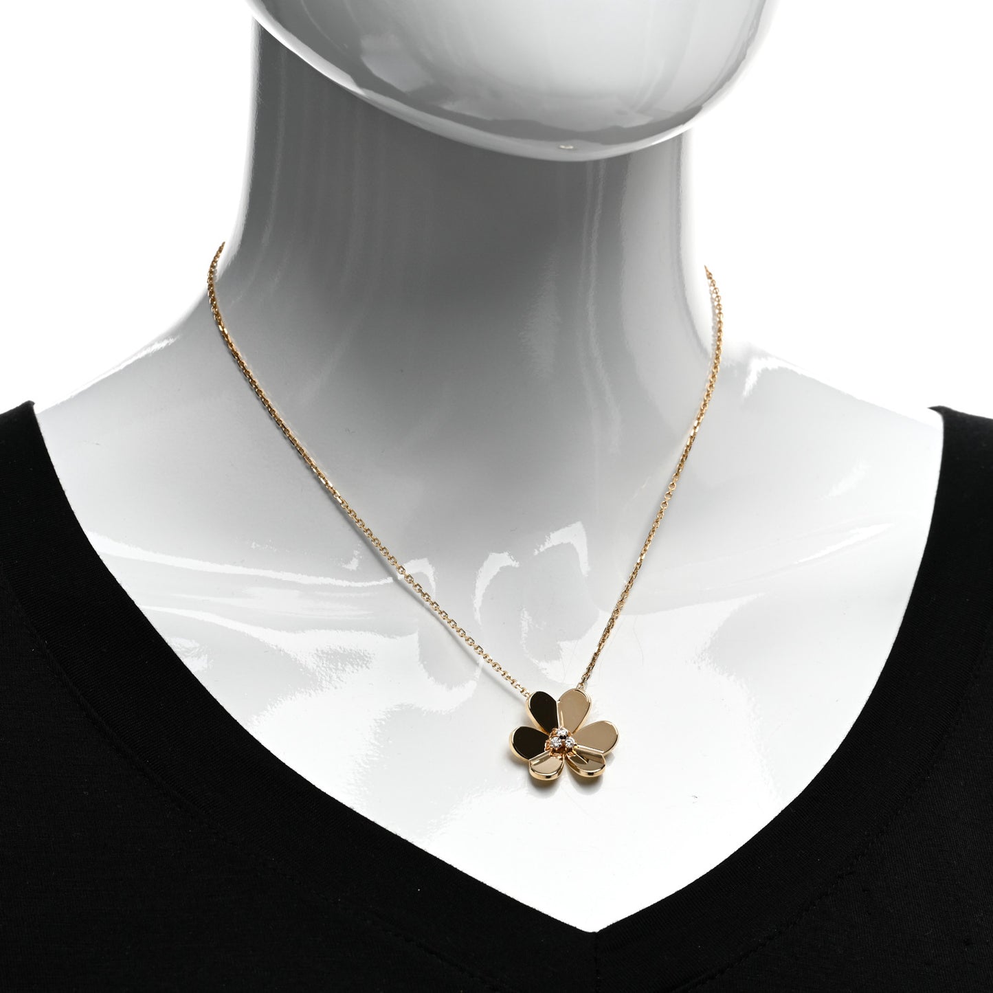 18K Yellow Gold Diamond Large Frivole Pendant Necklace