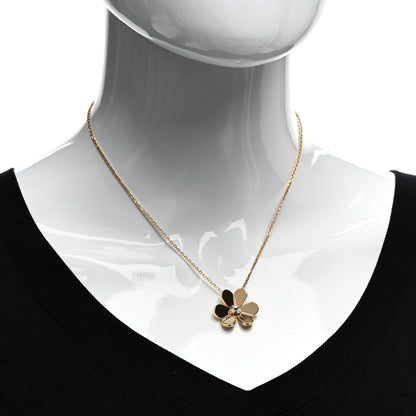 Van Cleef & Arpels 18K Yellow Gold Diamond Large Frivole Pendant Necklace 2 of 5