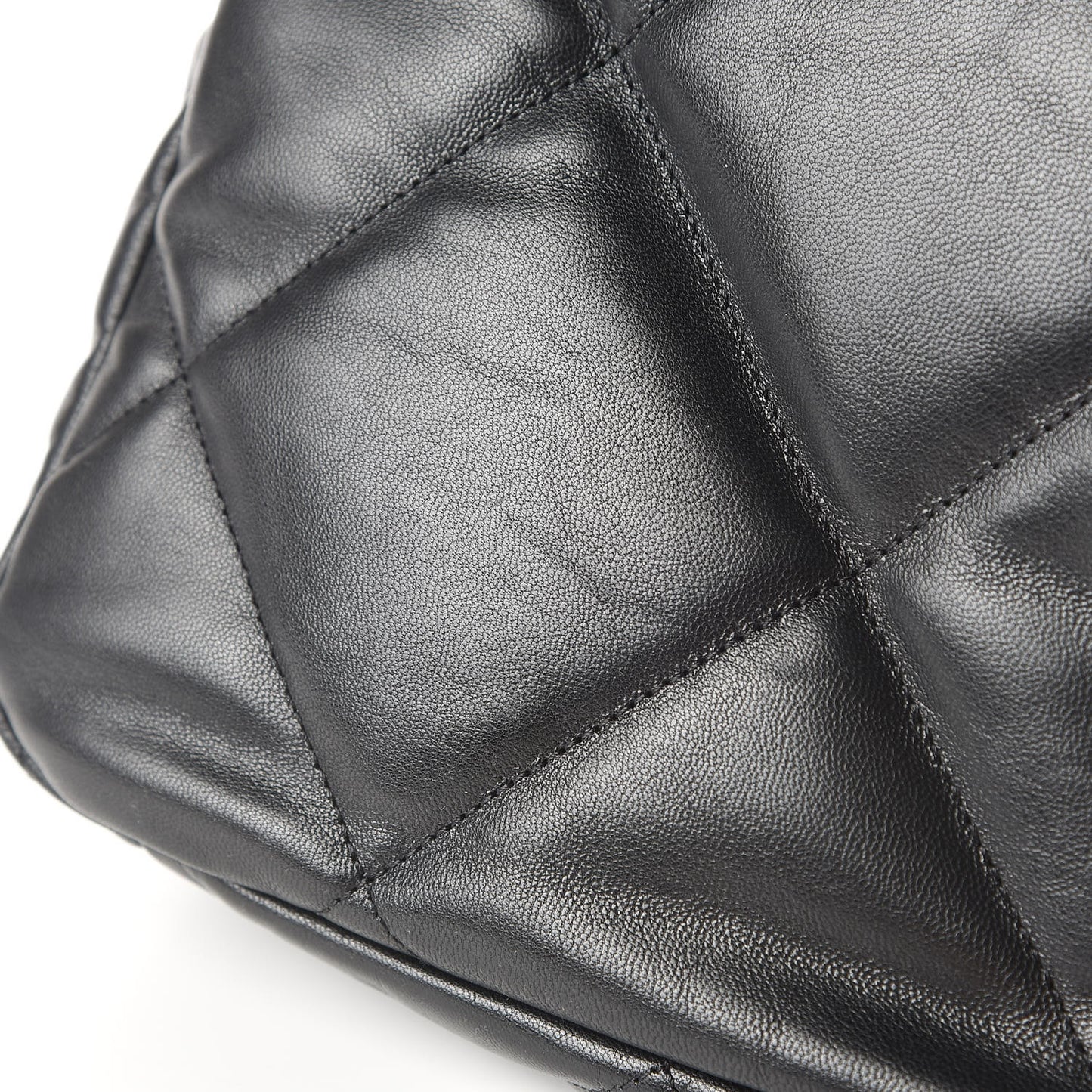 Goatskin Quilted Maxi 19 Flap Black