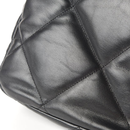Chanel Goatskin Quilted Maxi 19 Flap Black 10 of 12