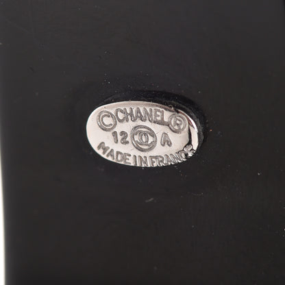 Chanel Resin Crystal CC Bangle Bracelet Black 4 of 5