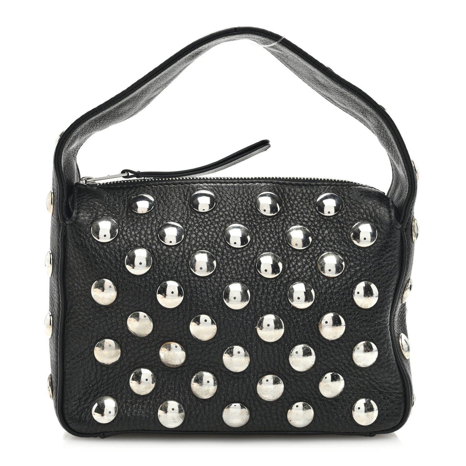 Khaite Pebbled Sport Calfskin Studded Small Elena Black 1 of 8