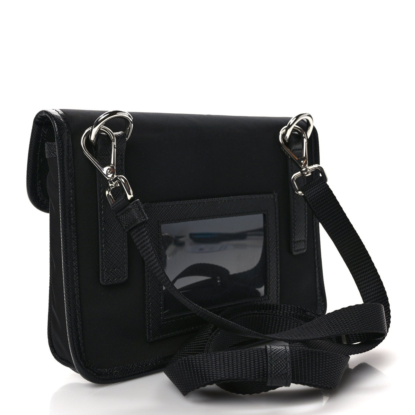 Re-Nylon Saffiano Smartphone Case Crossbody Black