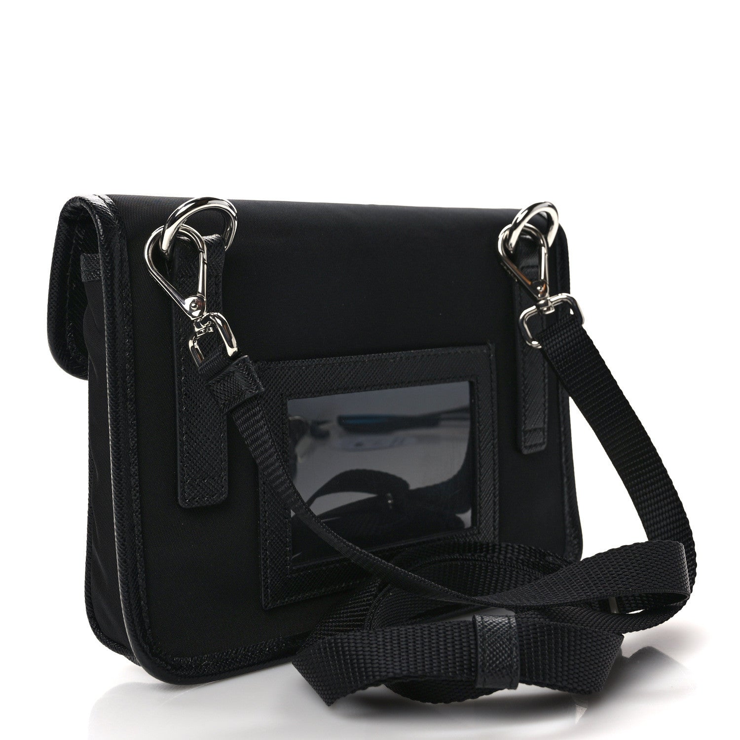 Prada Re-Nylon Saffiano Smartphone Case Crossbody Black 3 of 10